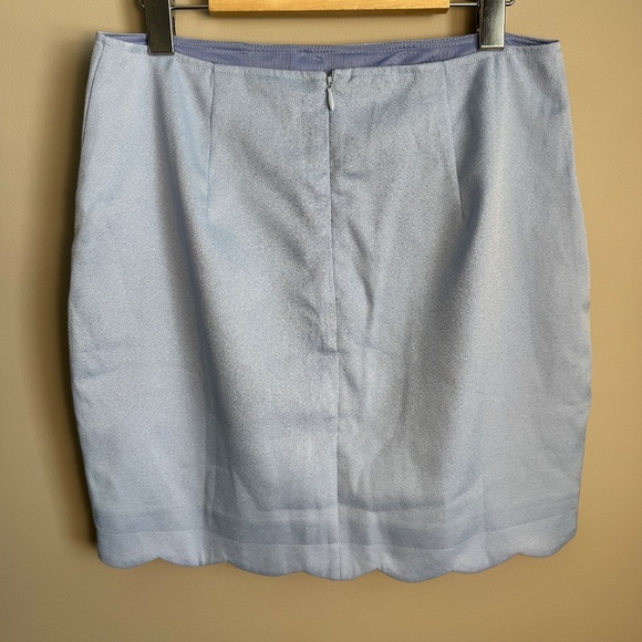 Tobi Women's Petal Hem 1/4 Zip Mini Pencil Skirt Blue Size Large Lined Summer - Picture 3 of 14